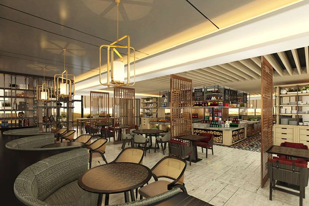 Hilton Dili Palm Springs Hotell Restaurant bilde